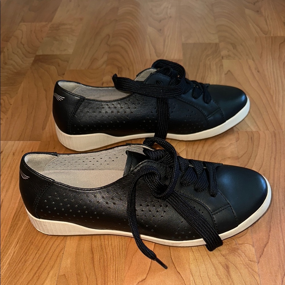 Dansko Black and White Women's Sneakers - Picture 4 of 5